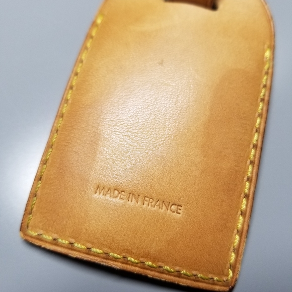 Louis Vuitton Vachetta leather Luggage tag  /France - Picture 3 of 11